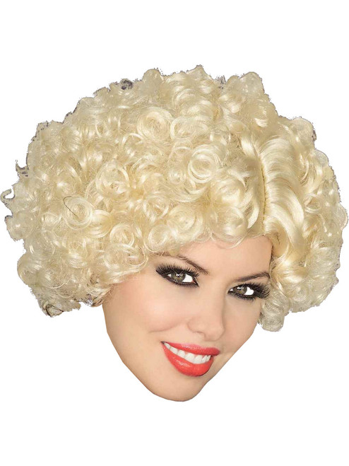 Adult Blonde 20s Flapper Girl Costume Curly Wave Wig