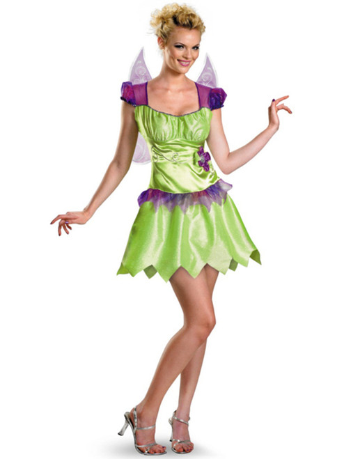 Womens Classic Disney Tinker Bell Rainbow Fairy Costume