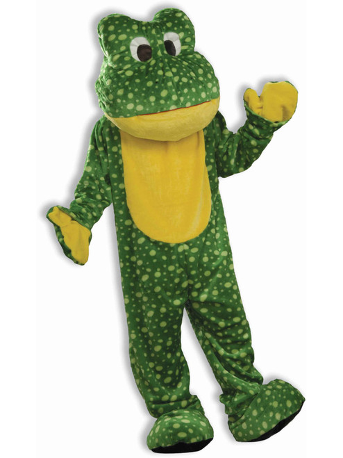 Mens 42-44 Deluxe Green Frog Parade or School Plush Mascot Costume