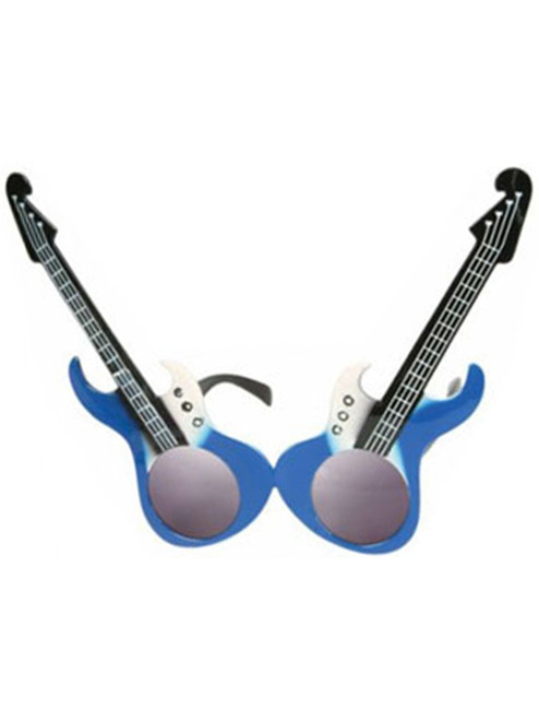 Rock And Roll Star Hero Blue Guitar Glasses Sunglasses
