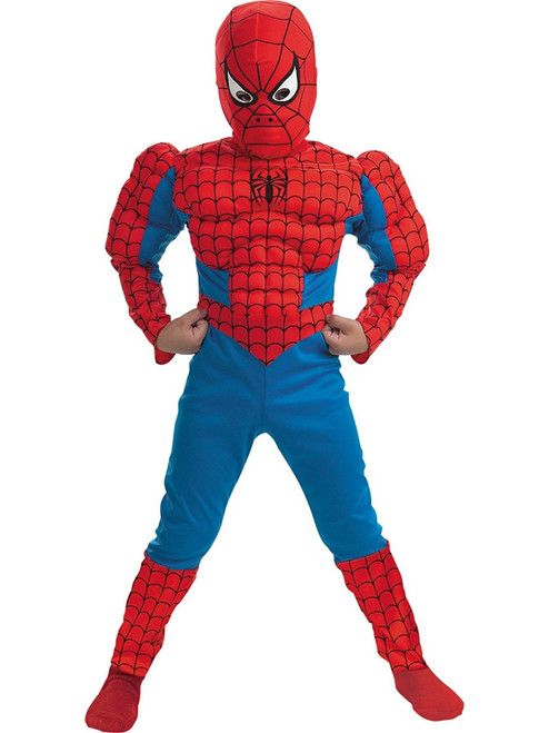 Child Spiderman Classic Red Muscle Costume