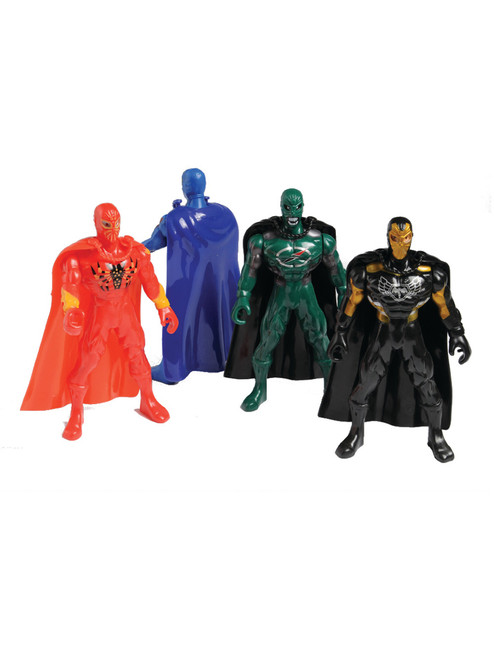 Superhero Super Hero Plastic Action Figures 4 Pack Toys