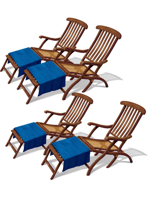 Tropical Cruise Buffet First Class Deck Chairs Wall Props Decoration