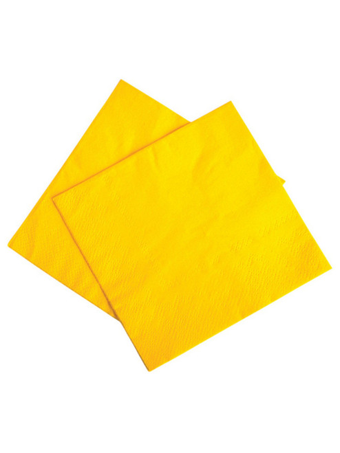 Lot 50 9.75" Yellow Beverage Bar Drink Part Decoration Paper Napkins