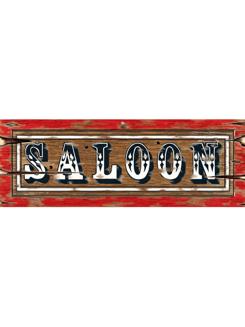 Old West Shootout Saloon Sign Wall Cut Outs Poster Figurine Prop Decoration