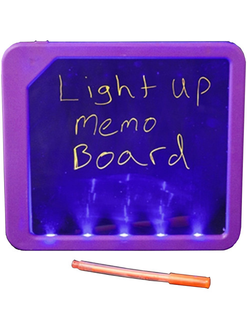 8" x 8.75" Light-up Memo Board With Purple Frame