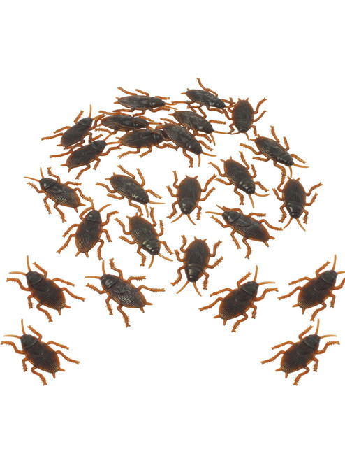 Pack Of 72 Fake Plastic Realistic Cockroaches Cockroach Roach Insect Bug Toys