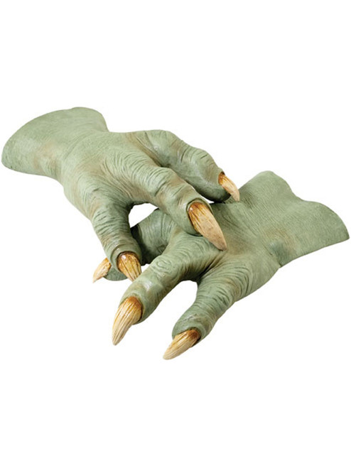 Star Wars Deluxe Yoda Green Latex Hands Costume Accessory