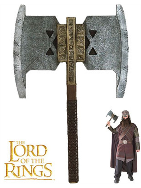 Lord of the Rings Gimli Double Headed Costume War Axe