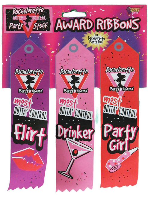 Adults Womens Bachelorette Party Games First Place Award Ribbons Set