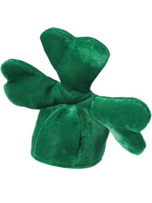 Green St Patricks Day Plush Shamrock Costume Accessory Party Hat