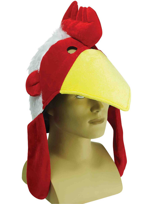 Large Deluxe Stuffed Chicken Rooster Hat Costume Party Cap