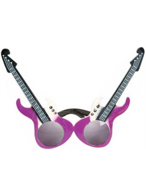 Rock 'n Roll Star Hero Purple Guitar Glasses Sunglasses
