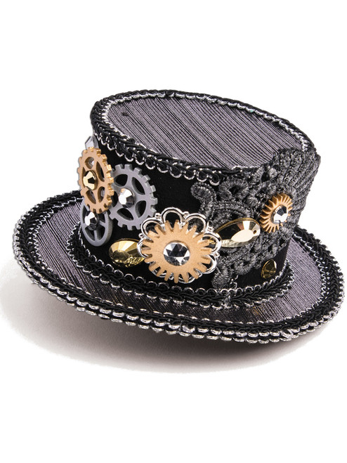 Steampunk Industrial Age Robot Cowboy Mini Top Hat Costume Accessory