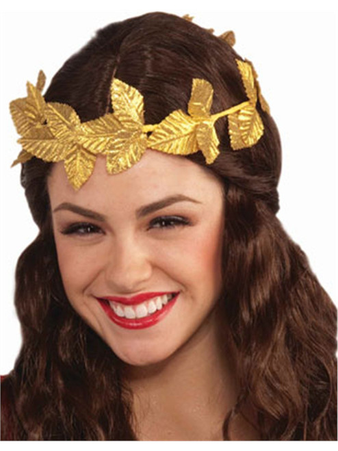 New Roman Golden Fig Leaves Wreath Costume Headband