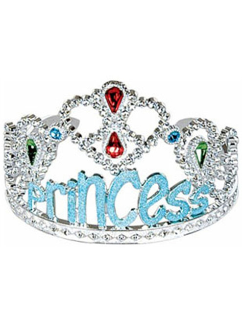 Princess Costume Blue Gems Tiara Birthday Party Hat