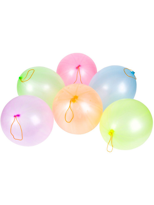 100 Punch Ball Birthday Party Balloons With String Costume Accessory