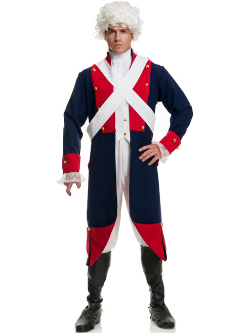 Adult's Mens Revolutionary Colonial Officer Soldier Uniform Costume