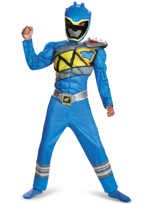 Blue Ranger Power Rangers Dino Charge Muscle Boys Costume