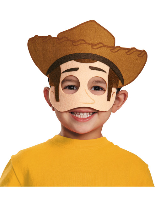 Childs Boys Girls Woody Toy Story Felt Half-Mask Toddlers Costume Accessory