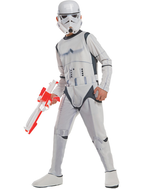 Child's Boys Stormtrooper Star Wars Jumpsuit And Mask Costume