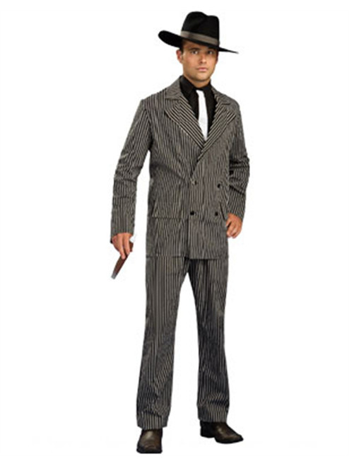 Adult's Classic Gangster Pin Stripe Zoot Suit Costume