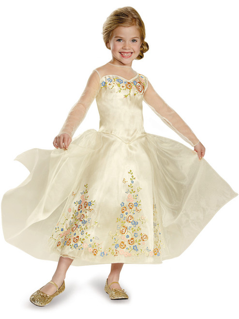 Cinderella Disney Movie Wedding Dress Deluxe Girls Costume