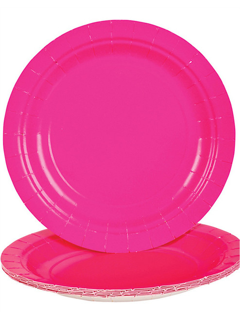 Lot 25 7" Hot Pink Lunch Dinner Party Paper Plates