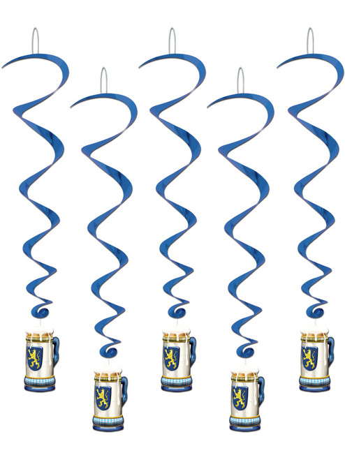 Oktoberfest German Beer Streamers Hangers Whirls Decoration 5 Pack