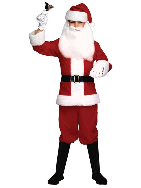 Kids Boys Red White Christmas Santa Clause Costume