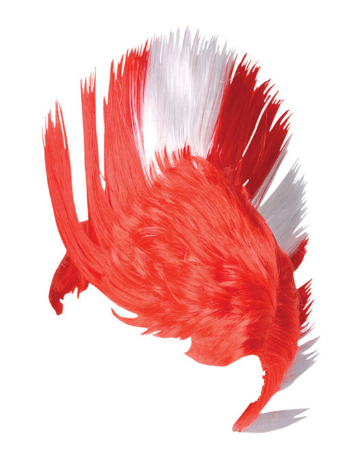 Red White and Blue Patriotic Mohawk Team Spirit Wig