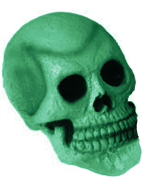 New Halloween Horror Decor Green Prop Skull Decoration