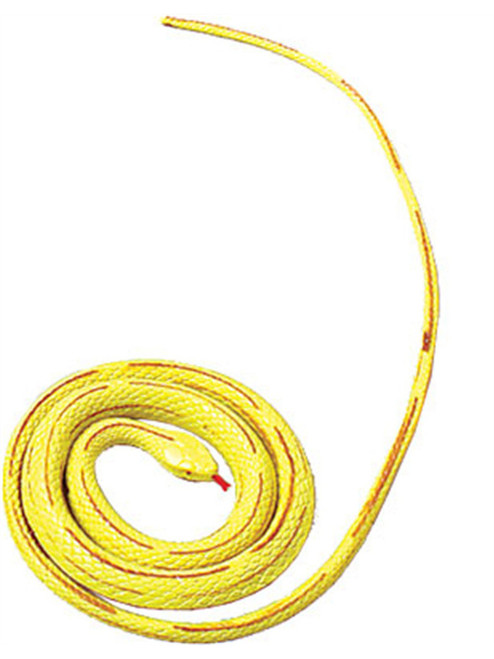 Large Rubber 36" Yellow Prop Costume Decoration Snake