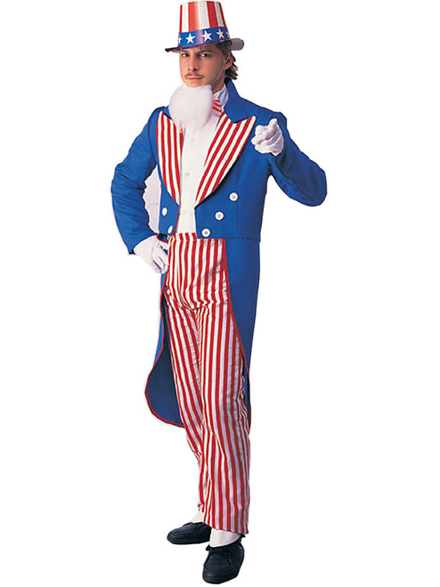 Adult's Mens Patriotic Independence Day United States Uncle Sam Costume