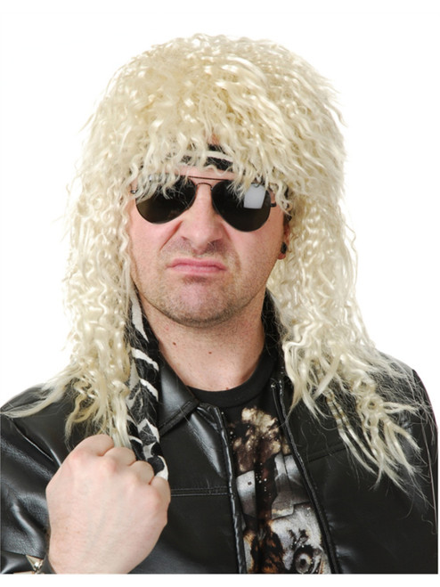 Unisex Mens or Womens Blonde Heavy Metal Rock Star Wig