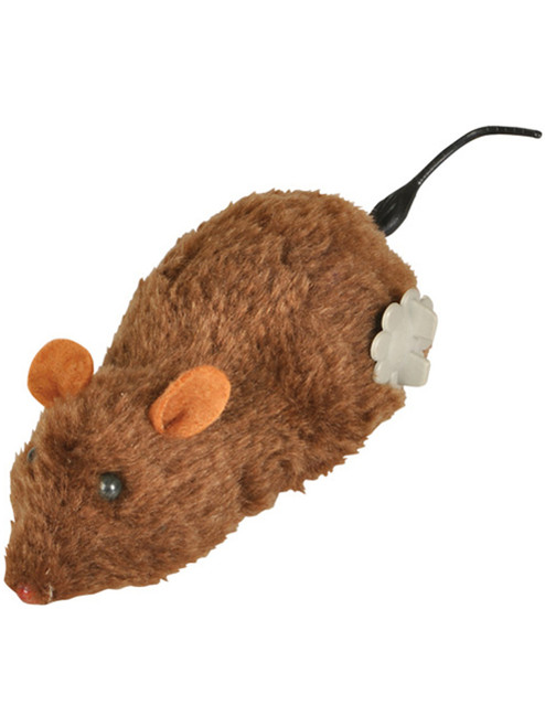 Brown Windup Wind Up Prank Animal Lab Mouse Rat Toy Decoration