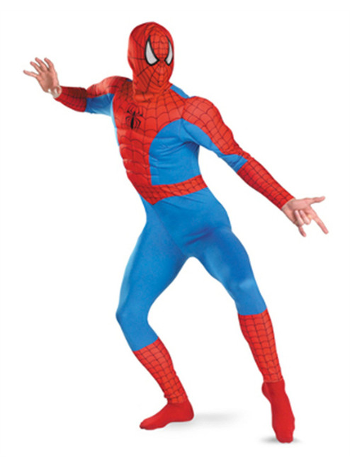 Adults Mens Spiderman Spider-Man Muscle Chest Costume Large 42-46