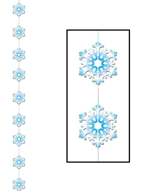 6' 6" Snowflake Stringer Hanging Christmas Holiday Decoration