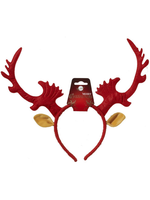 Rudolph Red Reindeer Costume Accessory Christmas Antlers Headband