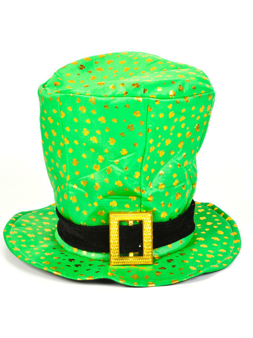 St Patricks Day Green Shamrock Leprechaun Costume Top Hat