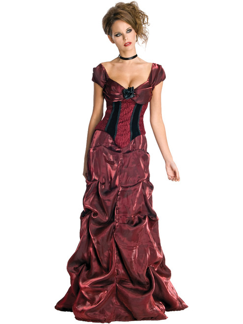 Women's Adult Dark Rose Deluxe Dress Costume