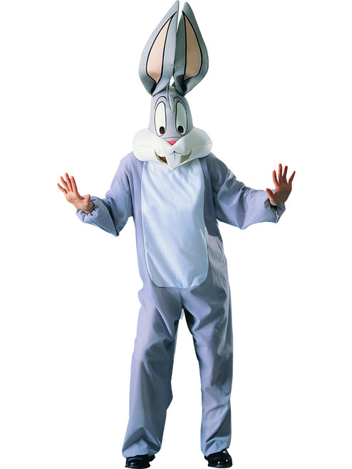 Adult Mens Large Plush Looney Toons Bugs Bunny Rabbit Mascot Costume
