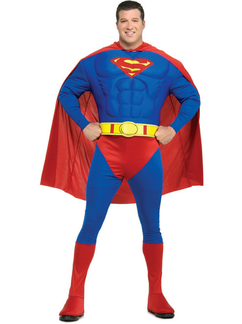 Adult Plus Size 46-52 DC Comics Superman Muscle Chest Costume