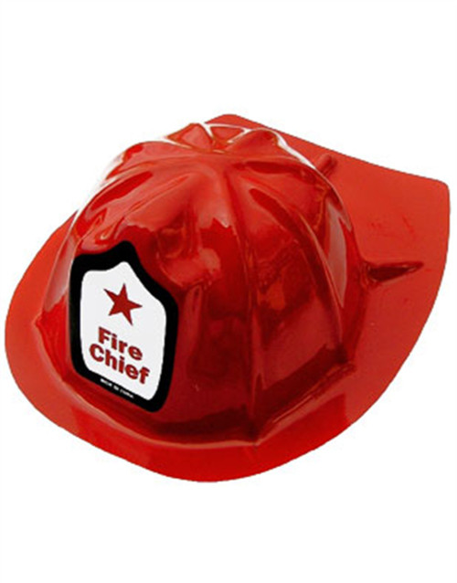 New Adult Plastic Fireman Costume Fire Chief Helmet Hat
