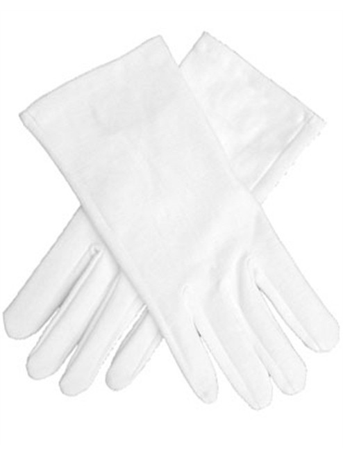 New Adult White Cotton Maid Butler Magic Costume Gloves