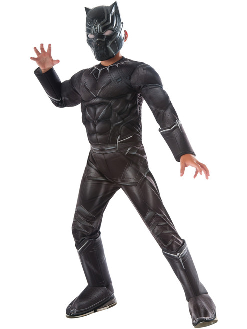 Child's Boys Deluxe Avengers Black Panther Captain America Civil War Costume