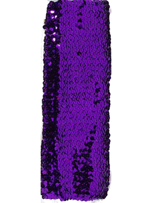 Women's Sexy Long Purple Sequin Fingerless Club Dazzle Sleeves