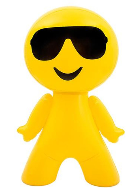 27" Inflatable Cool Guy In Sunglasses Emoji Emote Face Man Decoration