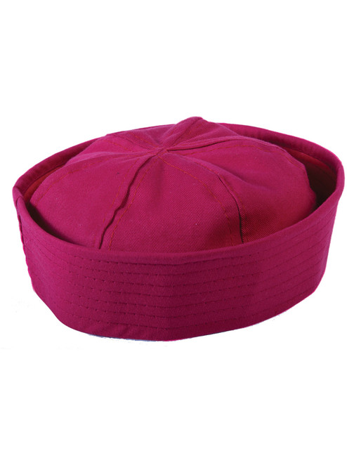 Adults Sailor Crew Member Navy Fishing Marine Red Hat Costume Accessory