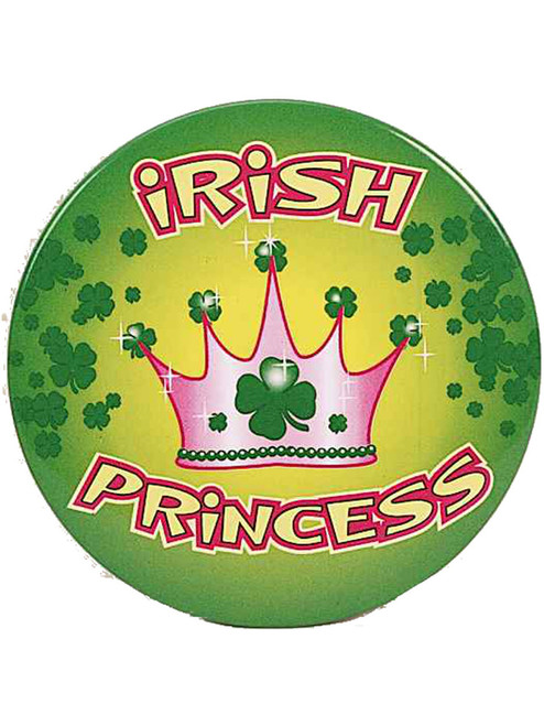 Adult's Womens St. Patrick's Day Irish Princess Button Costume Accessory